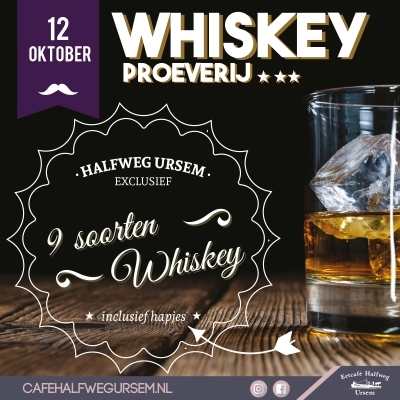 whiskey proeverij 2018 in Cafe Halfweg